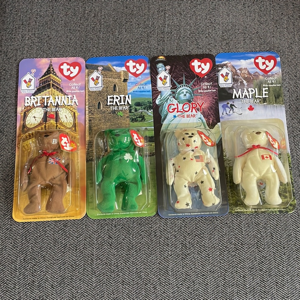4 Beanie Babies